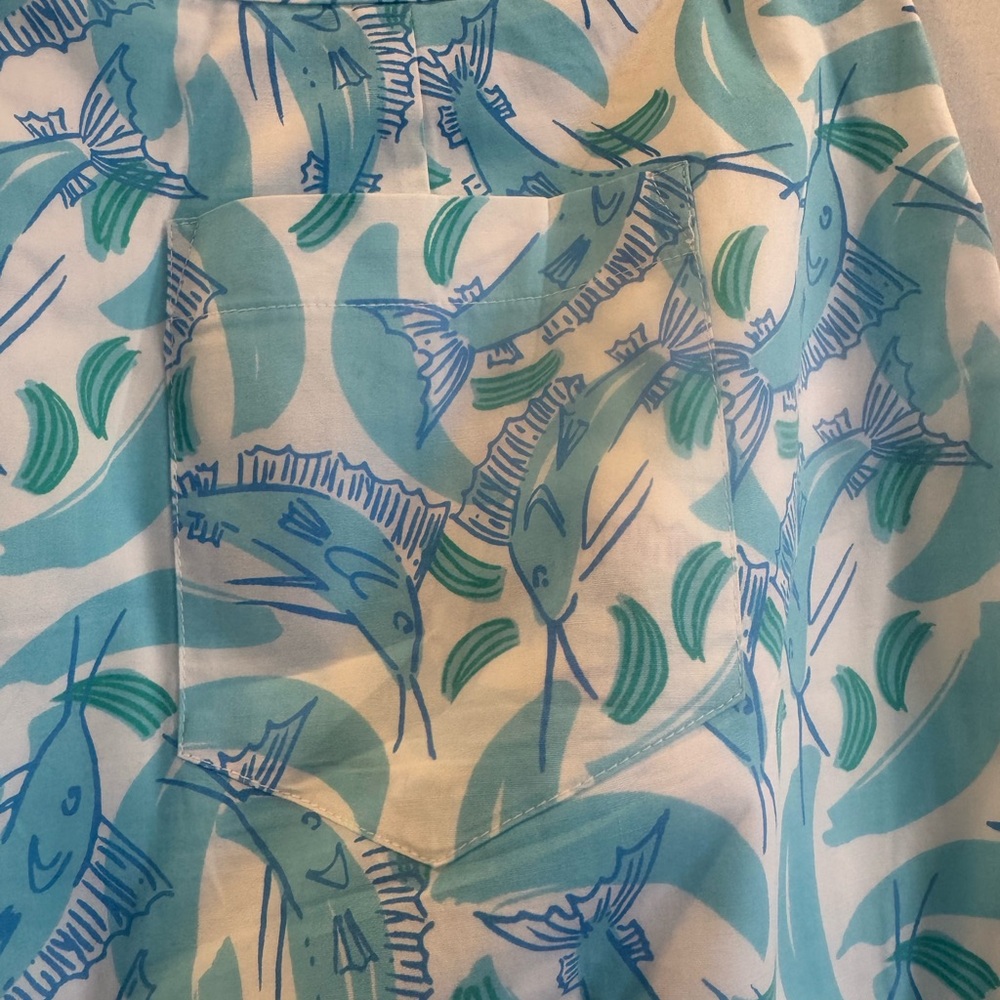 Lilly Pulitzer Blue Marlin Print Pant - Picture 5 of 6